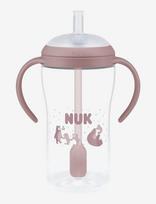 NUK - Perfect Match Learner Bottle Straw 260 Ml, Bear - Gertuvė - Rožinė