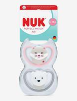 NUK - Perfect Match Air Cat/Polarbear, Size 6-18 Months - Čiulptukas - Marga / raštuota