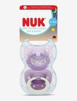 NUK - First Choice Classic Day & Night Purple, Size 0-6 Months - Čiulptukas - Violetinė