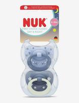 NUK - First Choice Classic Day & Night Blue, Size 6-18 Months - Čiulptukas - Mėlyna
