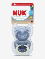 NUK - First Choice Classic Day & Night Blue, Size 0-6 Months - Čiulptukas - Mėlyna