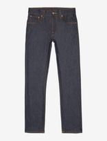 Nudie Jeans - Grim Tim Dry Blue 16 Dips - Siaurėjančios kelnės - Tamsiai mėlyna