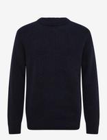 Nudie Jeans - August Rib Wool Sweater Navy - Apvalios apykaklės megztinis - Tamsiai mėlyna
