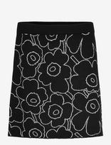 Marimekko - Vapaus Piirto Unikko - Trumpas sijonas - Juoda