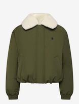 Polo Ralph Lauren - High-Pile-Collar Down Puffer Jacket - Bomberio striukė - Chaki spalva