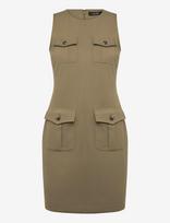 Lauren Ralph Lauren - Ponte Sleeveless Sheath Dress - Trumpa suknelė - Chaki spalva