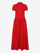 Polo Ralph Lauren - Hybrid Mesh Polo-Bodice Dress - Marškininė suknelė - Raudona