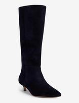 Lauren Ralph Lauren - Francesca Sheep-Suede Tall Boot Heel - Ilgaauliai batai - Tamsiai mėlyna