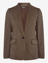 Lauren Ralph Lauren - Cotton-Blend Herringbone Blazer - Vieneilės striukės - Ruda