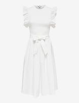 ONLY - Onlavalora S/L Long Belt Dress Wvn Ex - Iki kelių ir midi suknelės - Balta