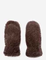Kaffe - Kahazel Faux Fur Mittens - Kumštinės pirštinės - Ruda