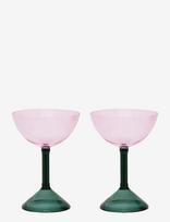 Urban Nature Culture - Urban Nature Culture Coupe Cocktail Glass, Set Of 2, In Gift Pack - Kokteilių taurė - Rožinė