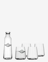 Lyngby Glas - Carafe Set Zero 5 Pcs - Stiklinė vandeniui - Nude