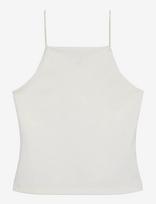 Calvin Klein Jeans - Sl Ponte Monogram Cami - Marškinėliai be rankovių - Kreminė spalva