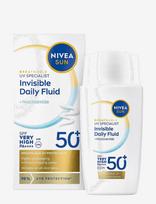 Nivea - Uv Face Invisible Daily Fluid Spf 50+ - Veido odos priežiūrai - Nude