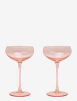 Here's How - Glas Coupe The Lou- Set Om 2- Rosa - Kokteilių taurė - Rožinė
