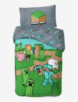 Minecraft - Bed Linen Minecraft Animals & Mobs 140X200 60X63 Cm - Patalynės komplektas - Žalia