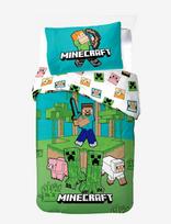 Minecraft - Bed Linen Senior Minecraft Jungle Explore - 140X200 60X63 Cm - Patalynės komplektas - Žalia