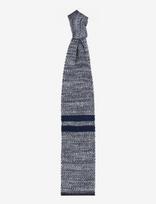 AN IVY - Grey Navy Signature Knit - Kaklaraištis - Pilka