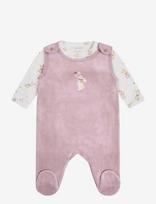 Fixoni - Set W. Body And Velour Romper - Bodžių rinkinys - Violetinė