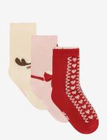 Minymo - 3-Pack Socks - Kūdikių kojinės - Rožinė