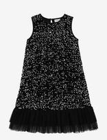 Minymo - Dress Velvet W. Sequins - Proginė suknelė - Juoda