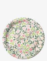 William Morris By Havi - William Morris Clover Paperplate - Picnic Plates, Mugs, Cutlery - Rožinė