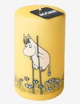 Moomin By Havi - Moomin Pillar Candle Kävelyllä - Vaškinė žvakė - Geltona