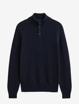 Gant - Supima Cotton Half Buttoned Neck - Polo marškinėliai ilgomis rankovėmis - Tamsiai mėlyna