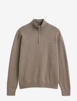 Gant - Cotton Half-Zip Sweater - Megztinis su užtrauktuku - Ruda