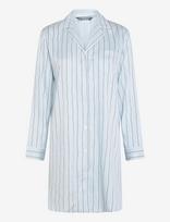 Lauren Ralph Lauren Homewear - Lrl L/S Notch Collar Sleepshirt - Naktiniai marškiniai - Mėlyna