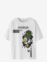Name It - Nkmjun Minecraft Ss Nreg Topbox Noos Bio - Marškinėliai trumpomis rankovėmis - Balta
