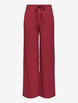 ONLY - Onlerikka Hw Wide Crinkle Pant Pnt - Plačios kelnės - Raudona