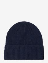 Lindex - Rib-Knit Beanie - Kepurė - Tamsiai mėlyna