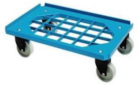 Multi Tralle Mini Moove 60x40 cm su grotelių rėmu / 4 ratai ABS/PP mėlyna, 5 vnt./dėžėje