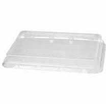 Multi Stačiakampis plastikinis dangtis 239x165x28 mm RPET permatomas 1200 ml dubeniui iš bagaso, 6 vnt. x 40 vnt./kartoninėje dėžėje