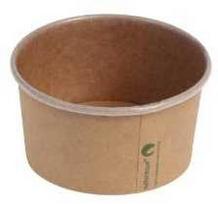 Multi Vienkartinė stiklinė 240 ml 8 oz Ø96x52mm kraft popierius PLA ruda, 20 vnt. x 50 vnt./kartonas