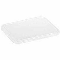 Multi Plastikiniai dangteliai 227x178 mm, biologiškai skaidūs PLA, skirti 227x178 mm dydžio bagaso dėklams, skaidrūs, 2 pak. x 100 vnt./kartonas