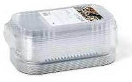 Multi Vienkartiniai padėklai Ready2Cook 964 ml 234x138x43 mm su Apet plastikiniais dangčiais, 10 rinkinių