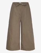Weekday - Low Rise Loose Cropped Trousers - Kelnės - Chaki spalva