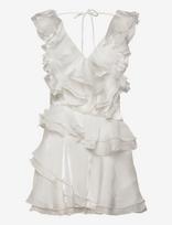 Gina Tricot - Frill Mini Dress - Trumpa suknelė - Balta