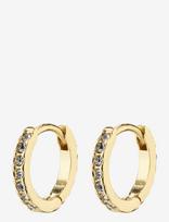 Pilgrim - Ebna Mini Crystal Huggie Hoops Gold-Plated - Auskarai - Aukso
