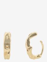 Pilgrim - Eddy Organic Shaped Mini Huggie Hoops Gold-Plated - Auskarai - Aukso