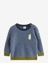 Lindex - Moomin Knitted Jumper In Wool Blend - Megztinis - Mėlyna