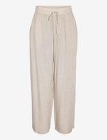 NOISY MAY - Nmleilani Nw Loose Pants Wvn Noos - Lininės kelnės - Smėlio