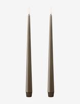 Ester & Erik - Led Taper Candle 30Cm 2-Pack - LED žvakė - Pilka