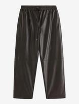 Lindex - Straight Trousers In Imitation Leather - Odinės tamprės-kelnės - Ruda