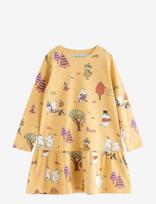 Lindex - Moomin Long-Sleeved Dress - Suknelė ilgomis rankovėmis - Geltona