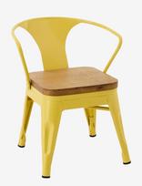 J-Line - Kids Chair Evi Iron/Plywood Yellow - Vaikiškos kėdutės ir priedai - Geltona