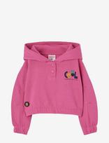 Boboli - Fleece With Hood Sweatshirt For Girl -Bci - Džemperis - Rožinė